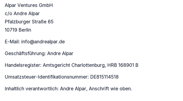 Impressum Daten